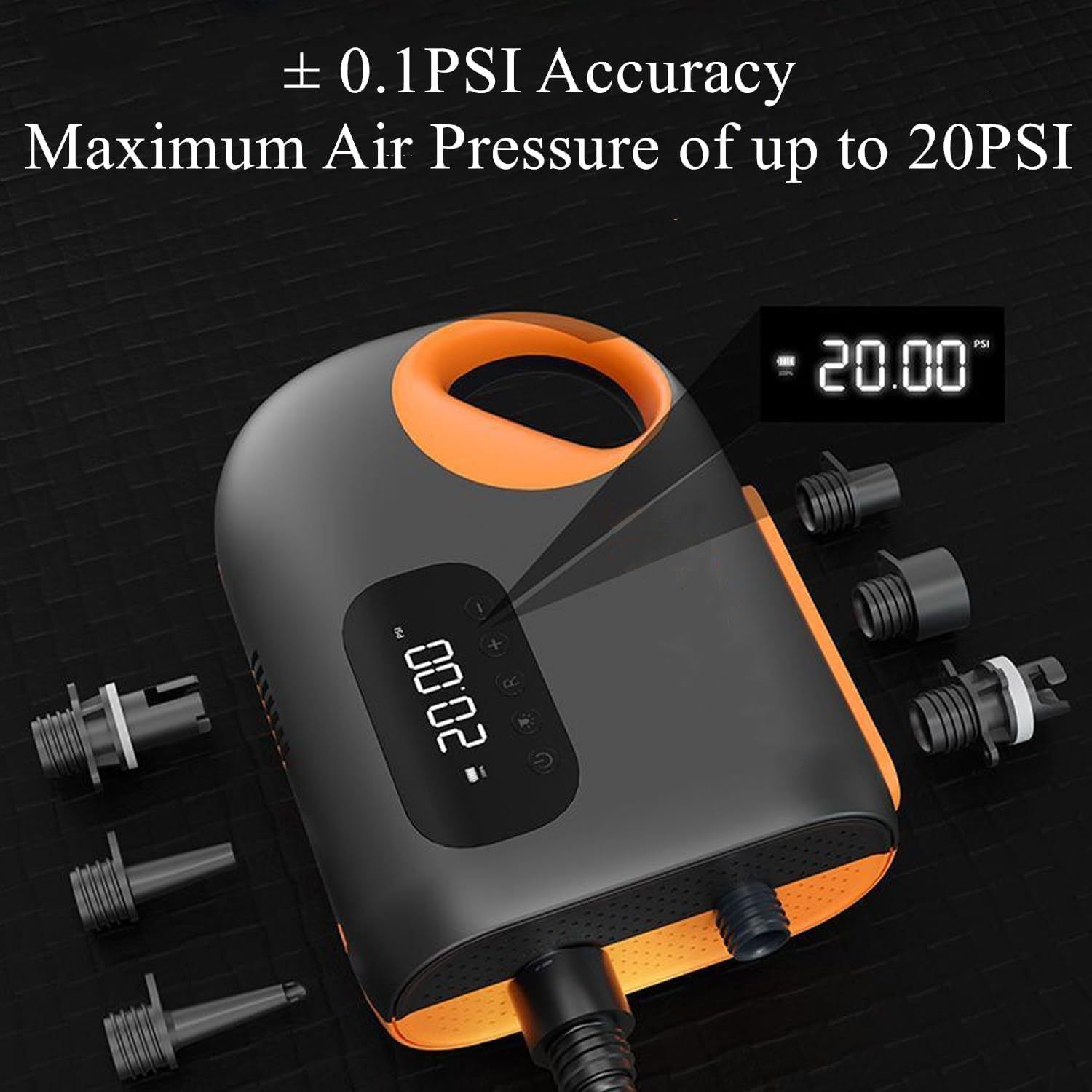 B-Qtech 18000Mah Rechargeable SUP Pump Paddle Board Pump Electric Air Pump, 20PSI High Pressure with Dual Stage Inflator/Deflator, 12V Auto-Off Portable Inflatable Pump for Kayak/Wing/Tent/Boat/Bag image number 6