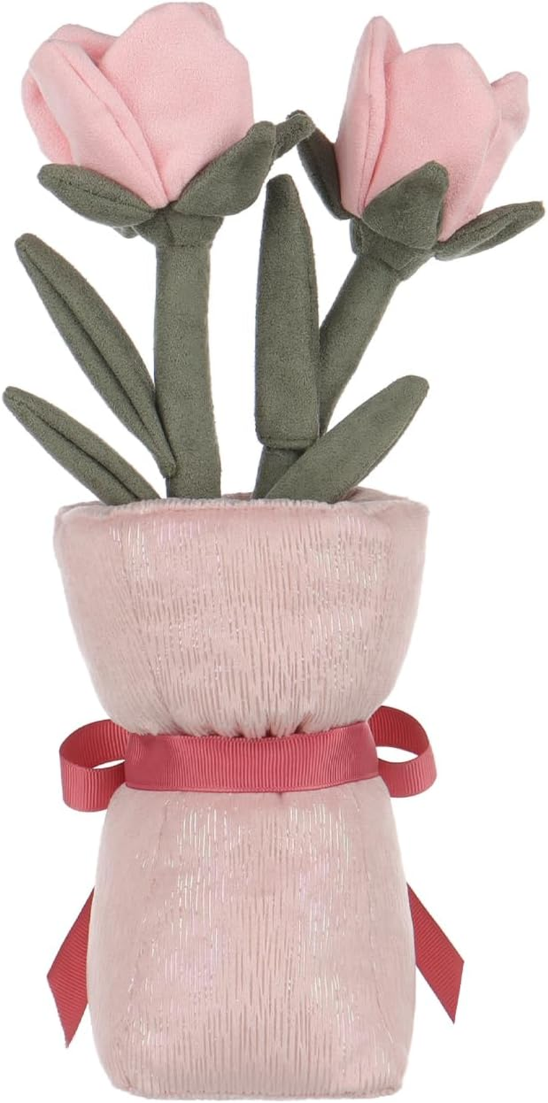 Apricot Lamb Rose Vase-Pink Stuffed Animals for Kids, Soft Cute Plush Toys for Baby Girl and Boy, Fluffy Rose Vase-Pink 11.9 Inches image number 6