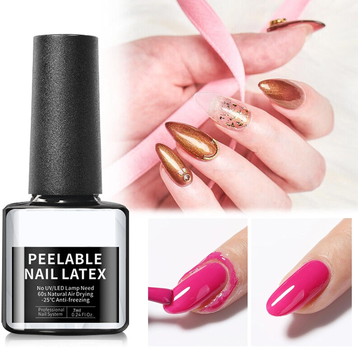 Nail Polish Barrier - Cuticle Manicure Protector | Peel off Base Coat | 7Ml Nail Latex | Cuticle Guard | Polish Guard for Salon Home | Skin Barrier Protector