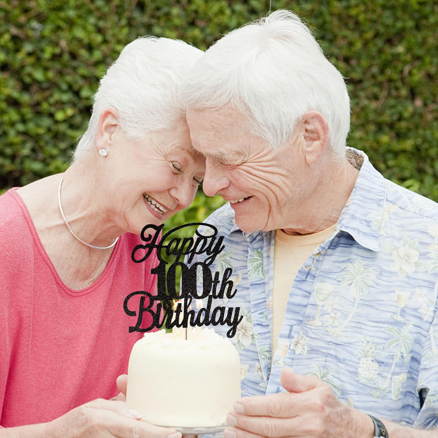 Rsstarxi 1 Pack Happy 100Th Birthday Cake Topper Black Glitter 100 & Fabulous Cheers to Years Old Pick for Celebrating 100Th Anniversary Party Decorations Supplies, Black 100Th (Xm063-Black 100Th) - Black 15Th image number 7