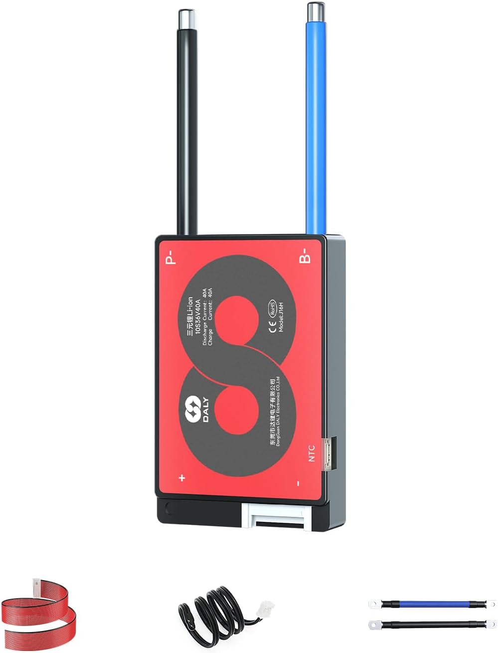 DALY 16S 60V 60A Li-Ion BMS Protection Board with Balance Wire and Temperature Sensor for Lithium Battery Pack