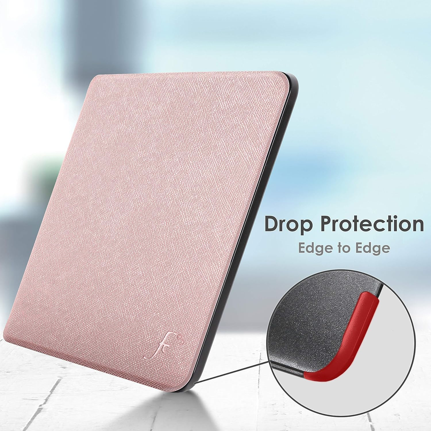 Forefront Cases Case for Kobo Nia - Lightweight Kobo Nia Case - Lightweight & Thin Protective Case for Kobo Nia with Auto Sleep Wake Function, Shell Design Bag - Rose Gold image number 2