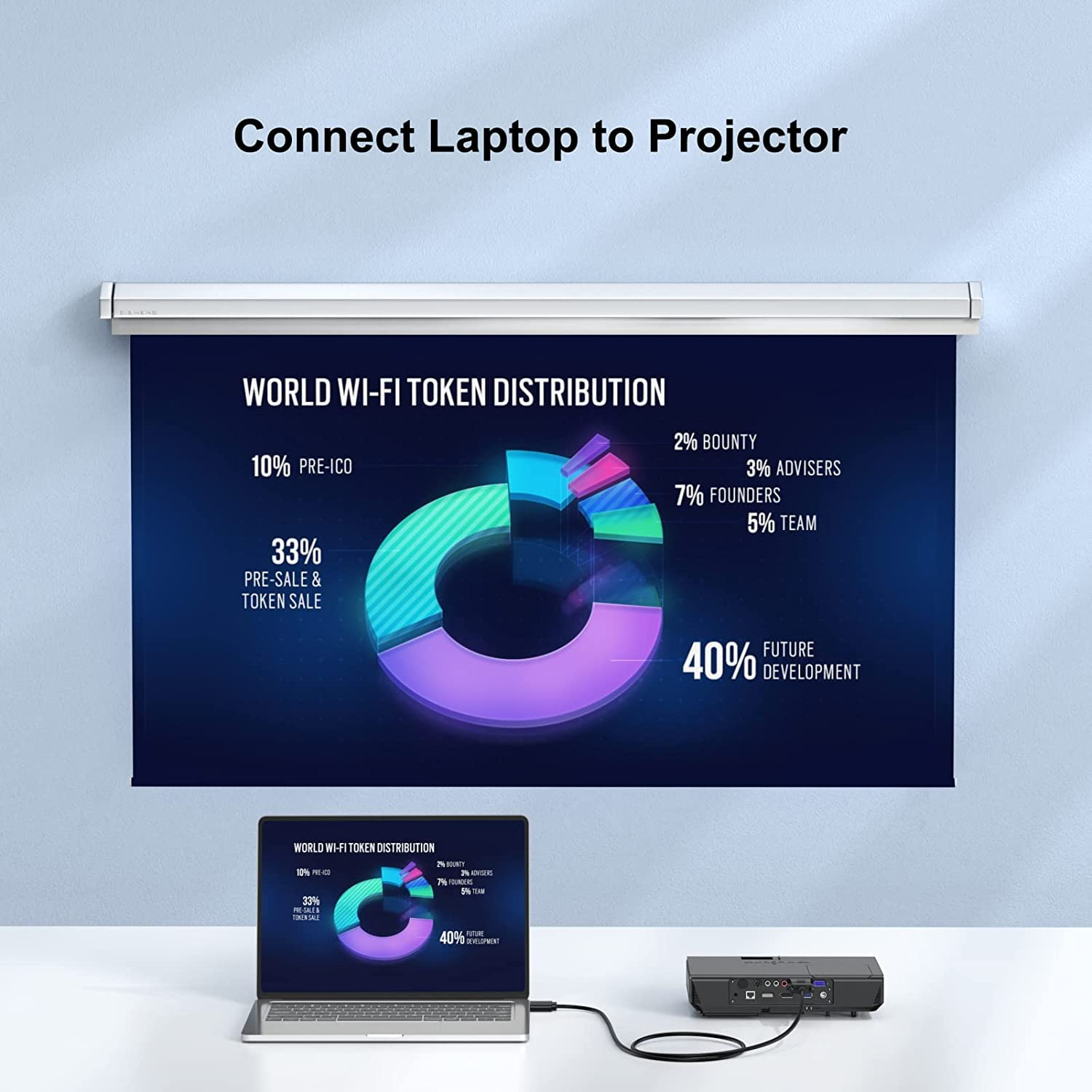 HDMI to VGA Cable 6 Feet, 1.8M HDMI to VGA (Male to Male) 1080P HD Video Cord Compatible for Computer, Desktop, Laptop, PC, Monitor, Projector, HDTV and More