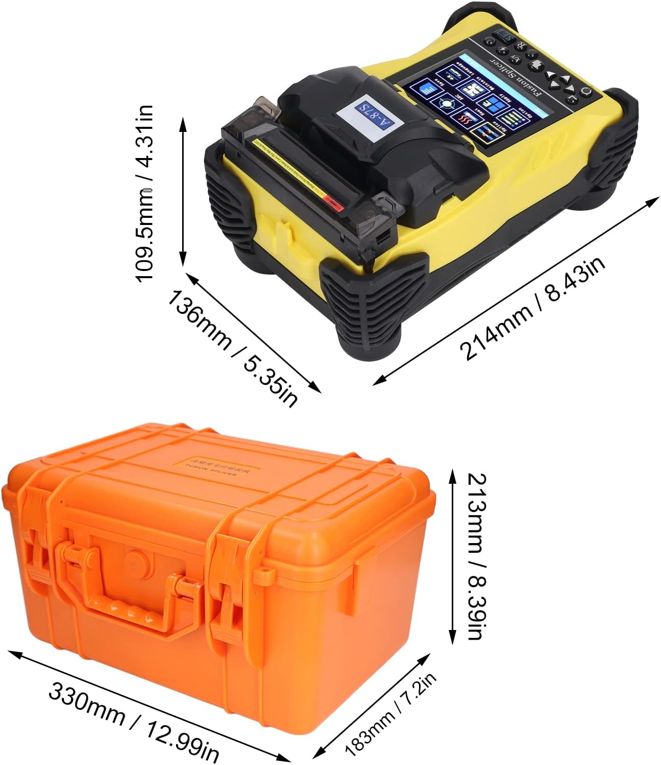 Fusion Splicer Set Automatic High-Precision Cutter 3 in 1 Mini Optical Fiber Fusion Splicer for Telecommunications, Fiber Holder Optical Welding image number 1