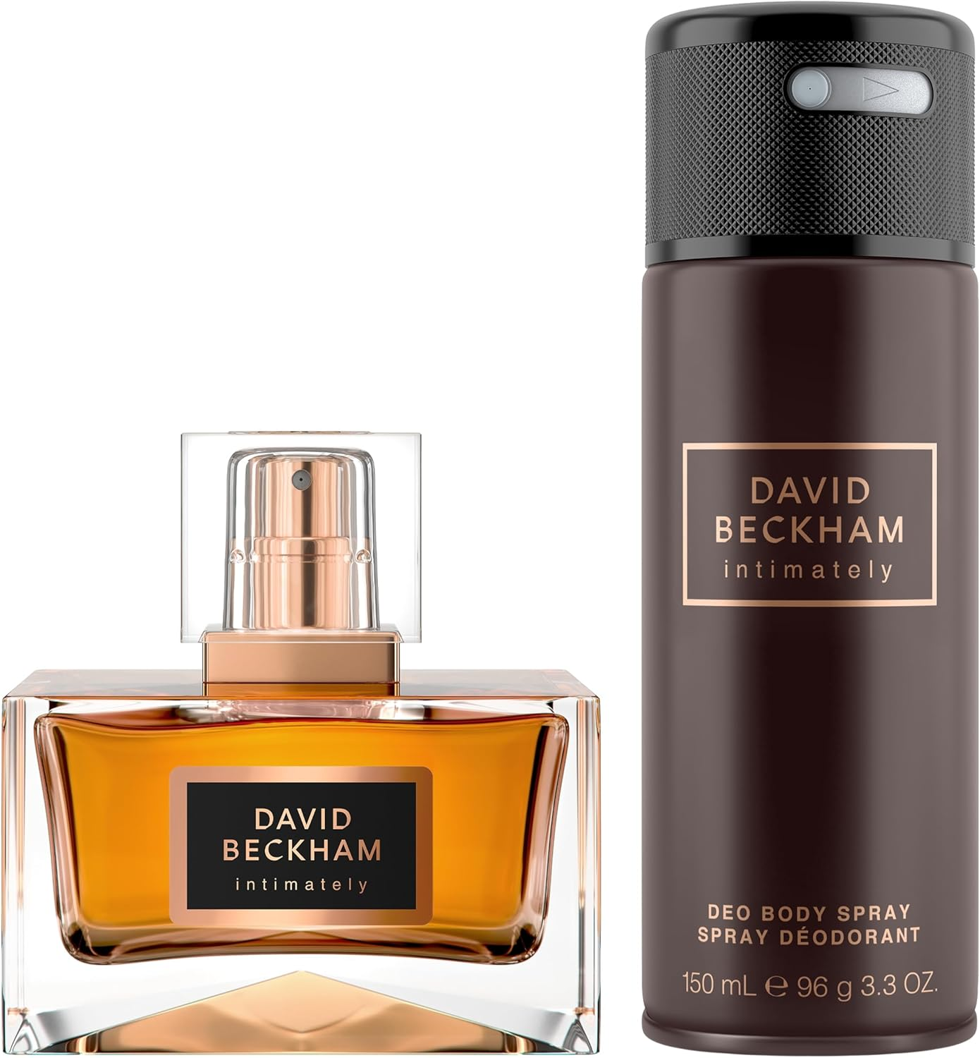 David Beckham Intimately Beckham Eau De Toilette and Deo Body Spray Gift Set for Men, Aromatic Ambery Fragrance, 75Ml and 150Ml image number 1