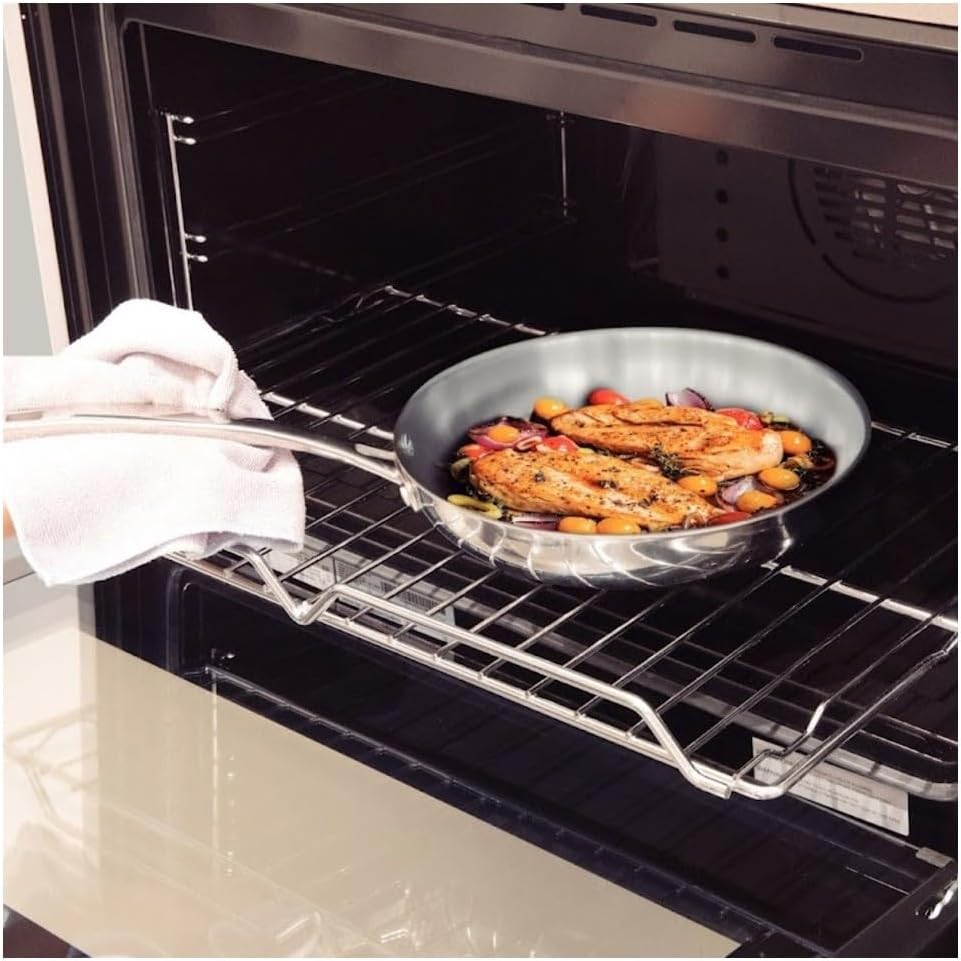 Tramontina Grano Stainless Steel Shallow Frying Pan with Tri-Ply Body, 26 Cm Diameter image number 1