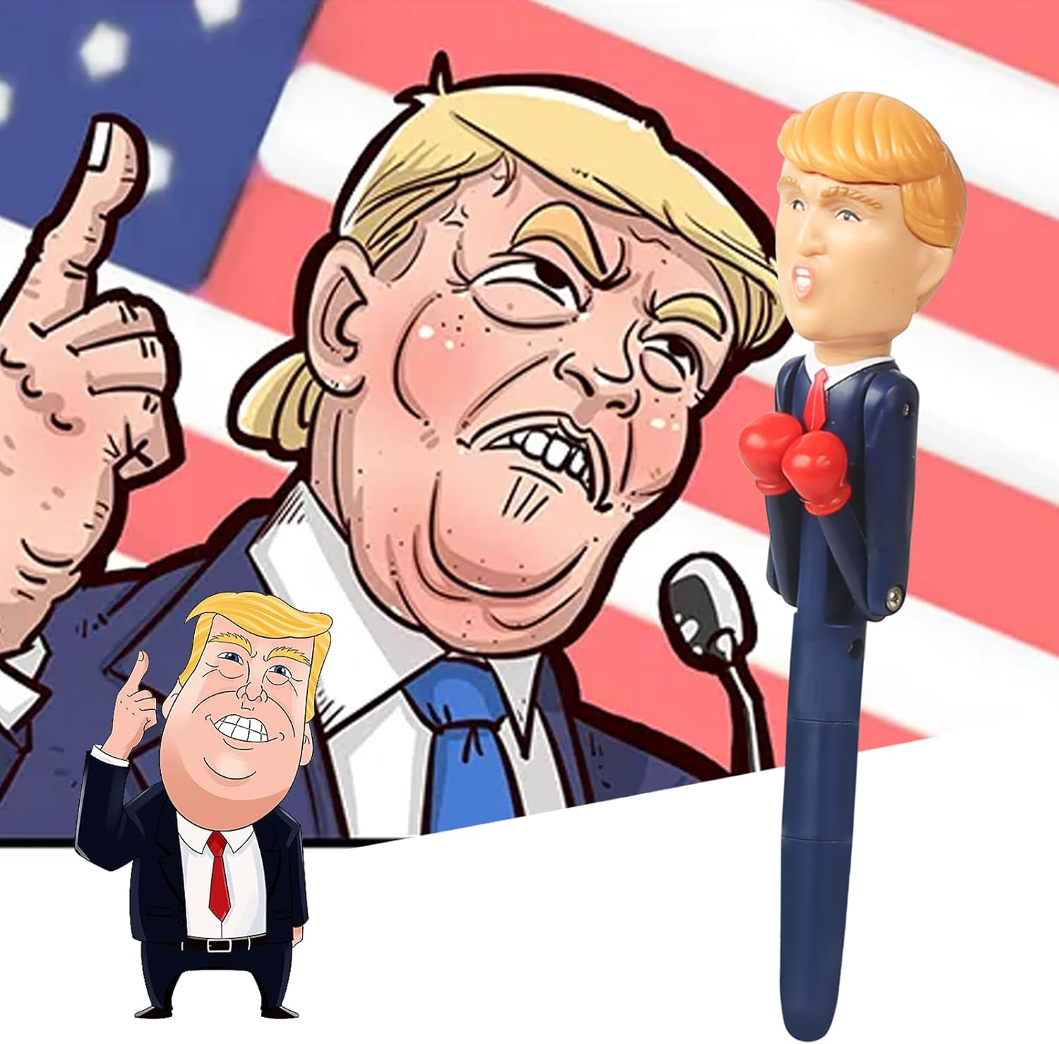 Trump Merchandise, Talking Trump Pen with Real Voice Funny Gifts for Men Donald Trump Gifts Novelty Gifts for Adults, Unique Gag Gifts Christmas Birthday image number 1