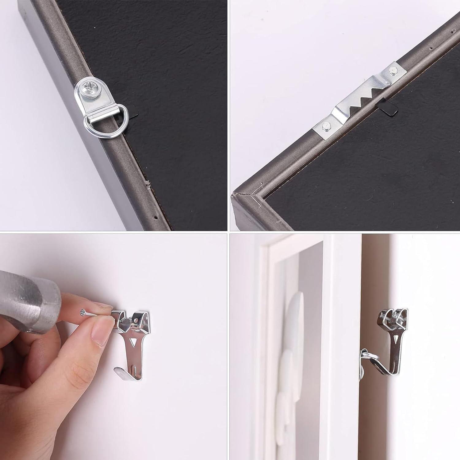 227Pcs Picture Hanging Kit, Picture Hangers, Nails for Hanging Pictures, Wall Hangers, Frame Hardware image number 4