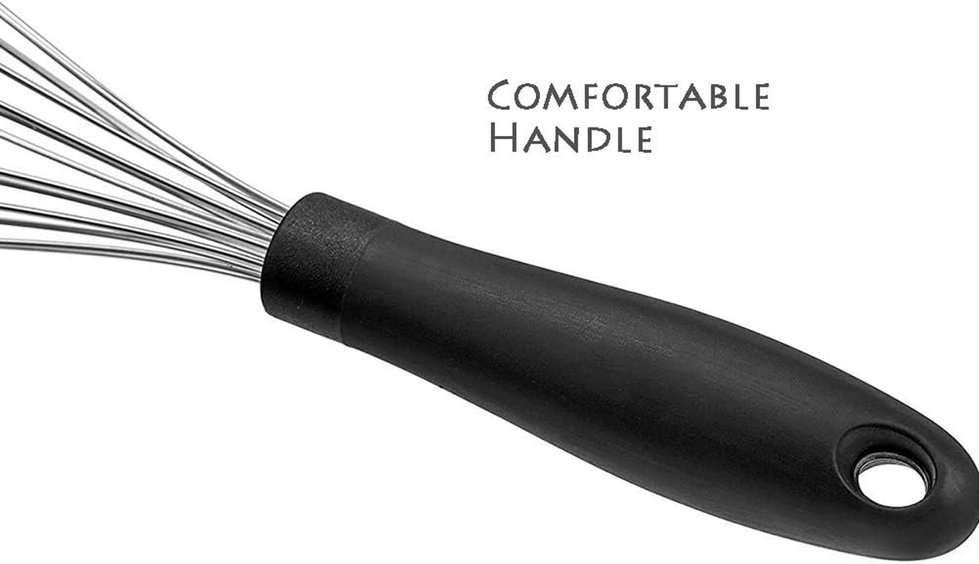 Metal Whisk, Stainless Steel Hand Mixers, with Spring Coil, Manual Egg Whisk with ABS Handle, Double Effect Mix, Practical Kitchen Gadgets,Silver image number 4