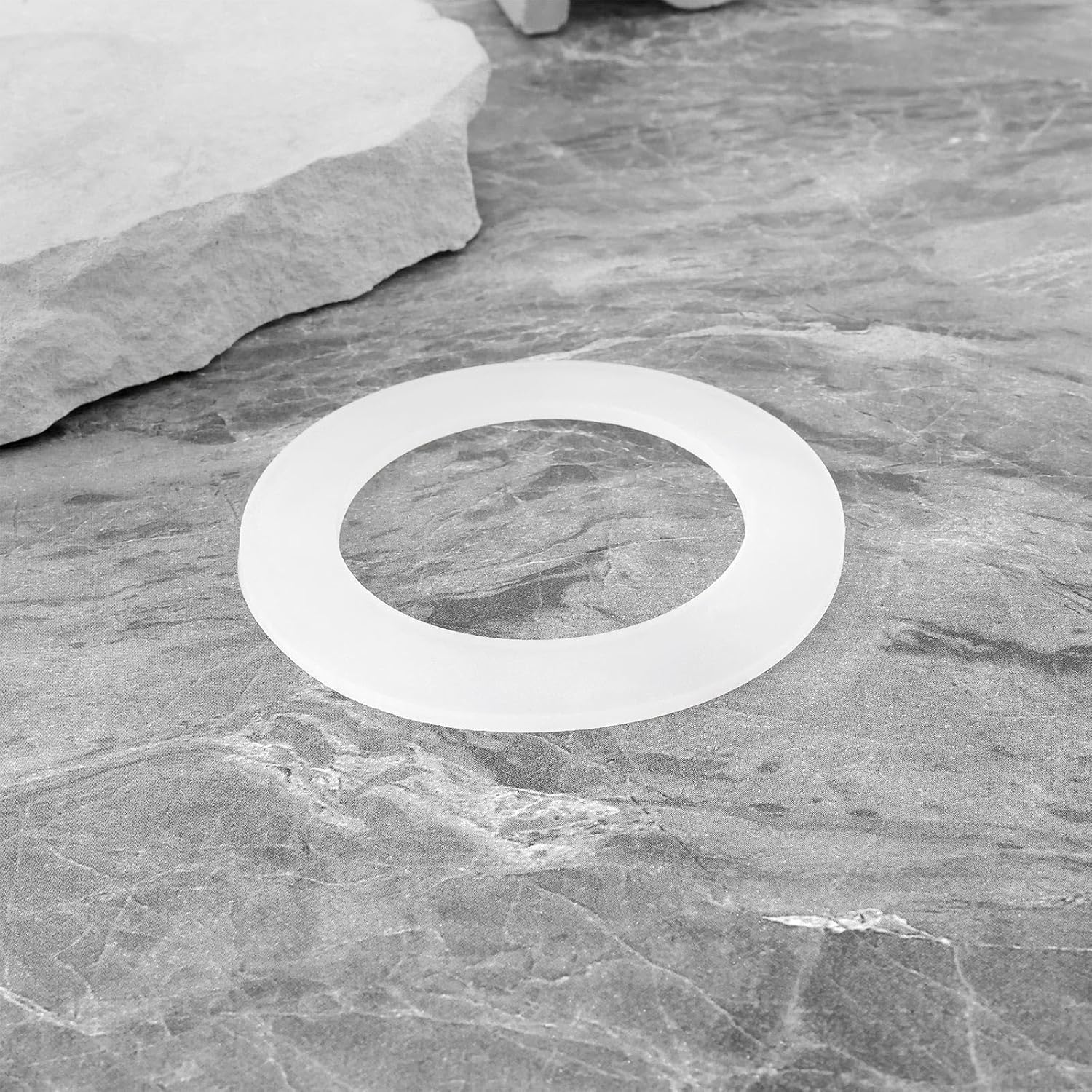 2 Pcs Silicone Flushing Valve Base Sealing Gasket Toilet Water Tank Seal 80X54X3Mm Compatible with Toto THU440-A THU451 10A-A White image number 6