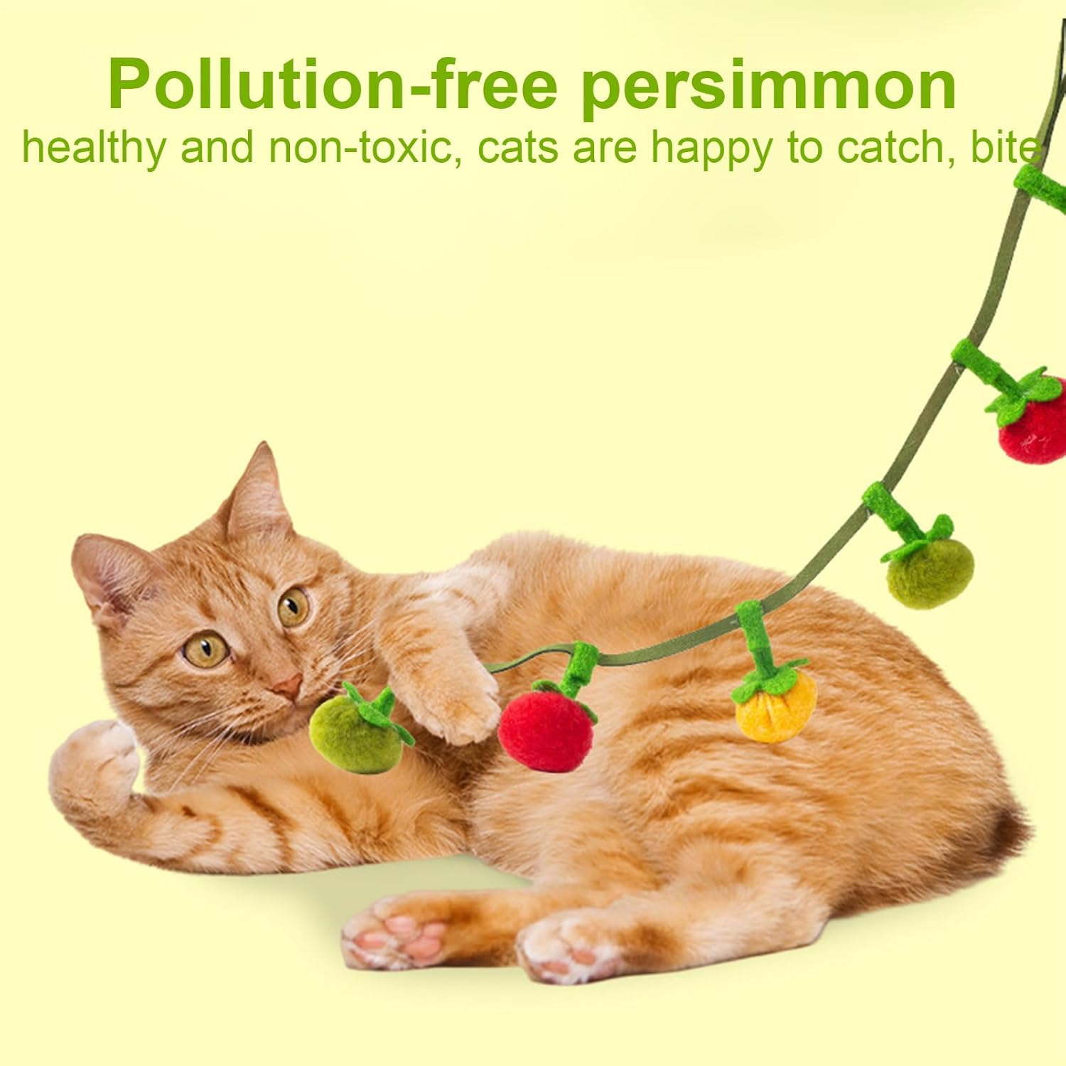 Shurzzesj Cat Toy with Catnip,Kitten Plush Catnip Toys | Boredom Animals Interactive Companion Tomato Shape for Backyard Park Living Room Bedroom image number 3