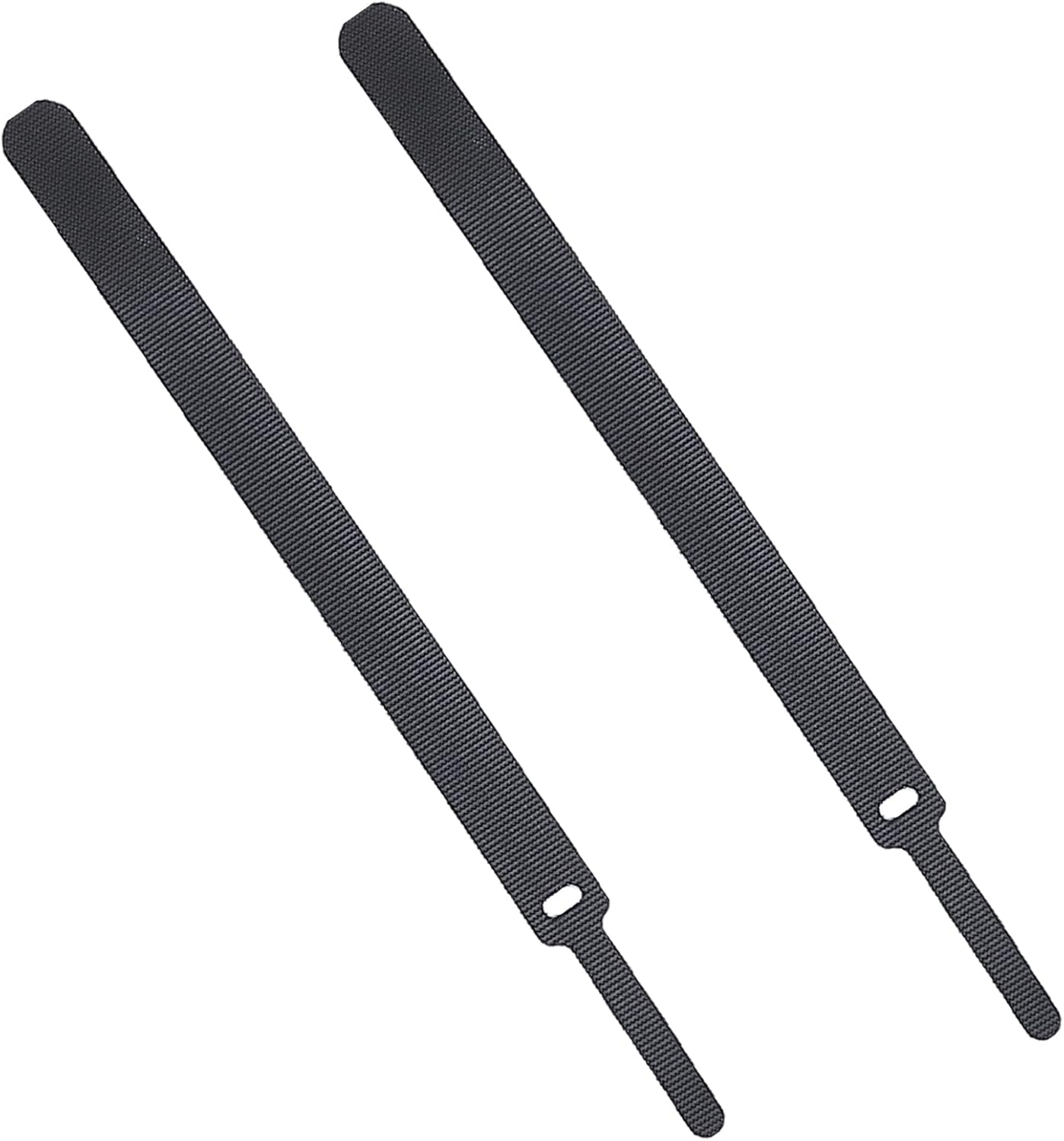 2Pack Reusable Self Ties - Multi-Purpose Holder Hook & Loop Cable Straps Wire Ties, Adjustable Fastening Organizer, Cord Wrap and Hook Loop Cords for Home and Office Organization,Black image number 2