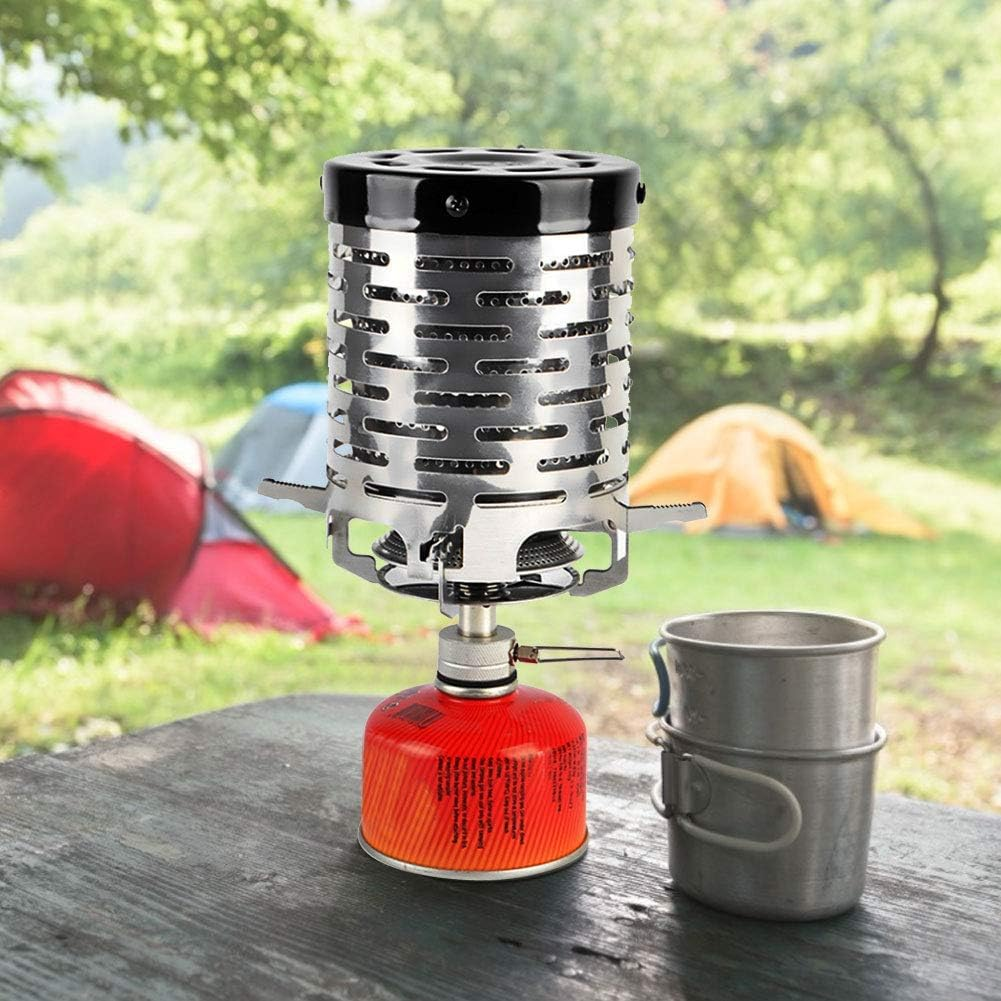 Yosoo Mini Stainless Steel Portable Wood Burning Outdoor Heater Folding Warming Stove Cover for Camping