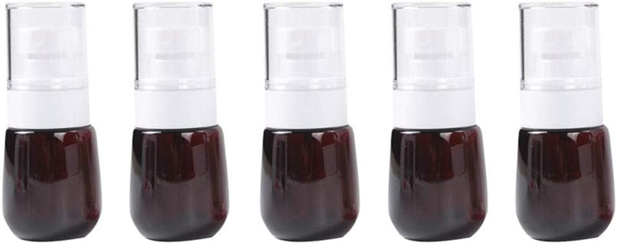 Lihaer Spray Bottles Empty Plastic Fine Mist Travel Atomiser Water Spray Bottles Set Clear Container Mini Portable Squirter for Cleaning/Home/Travel/Perfume/Cosmetic - 5 Pcs Brown 2# 60Ml