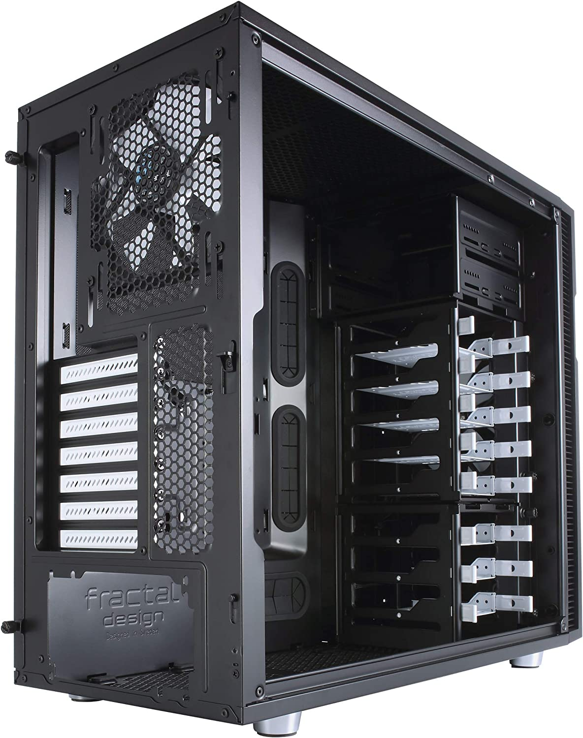Fractal Design Define R5 - Mid Tower Computer Case - ATX - Optimized for High Airflow and Silent - 2X Fractal Design Dynamic GP-14 140Mm Silent Fans Included - Water-Cooling Ready - Black