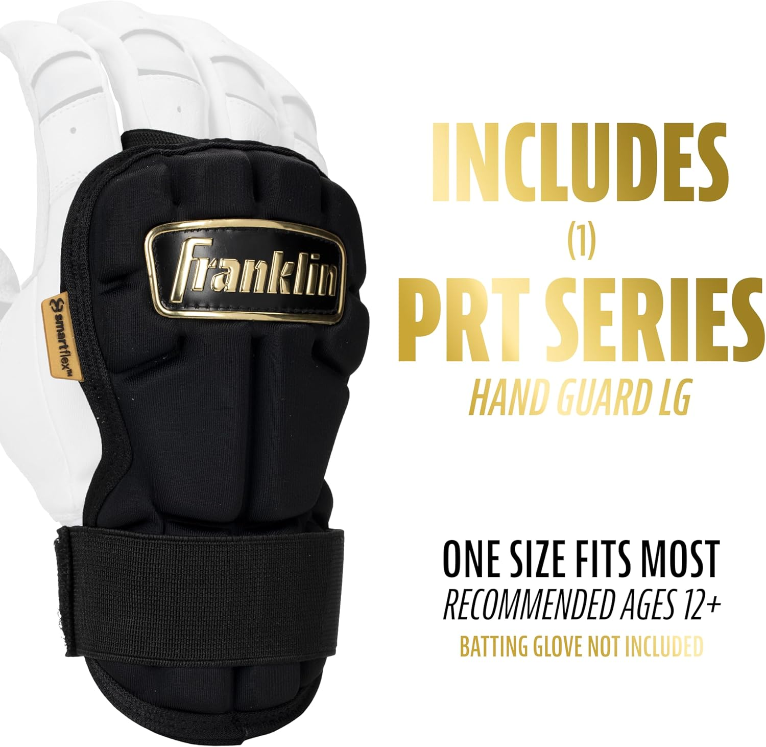 Franklin Sports Baseball Hand + Wrist Guard - PRT LG Series Adult Hand + Wrist Protector for Batting - Protective Hand, Wrist Shield - Right + Left Hand Hitters - One Size - Adult image number 4
