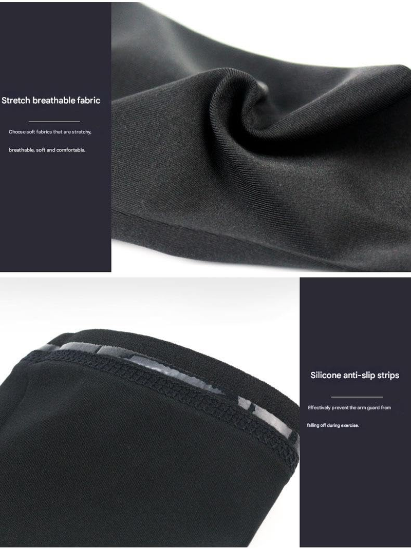 Elbow Compression Sleeve - Men'S and Women'S Grade Full Arm Support Brace for Treatment Elbow, Arthritis, Bursitis Pain Relief (Black, XL) image number 5