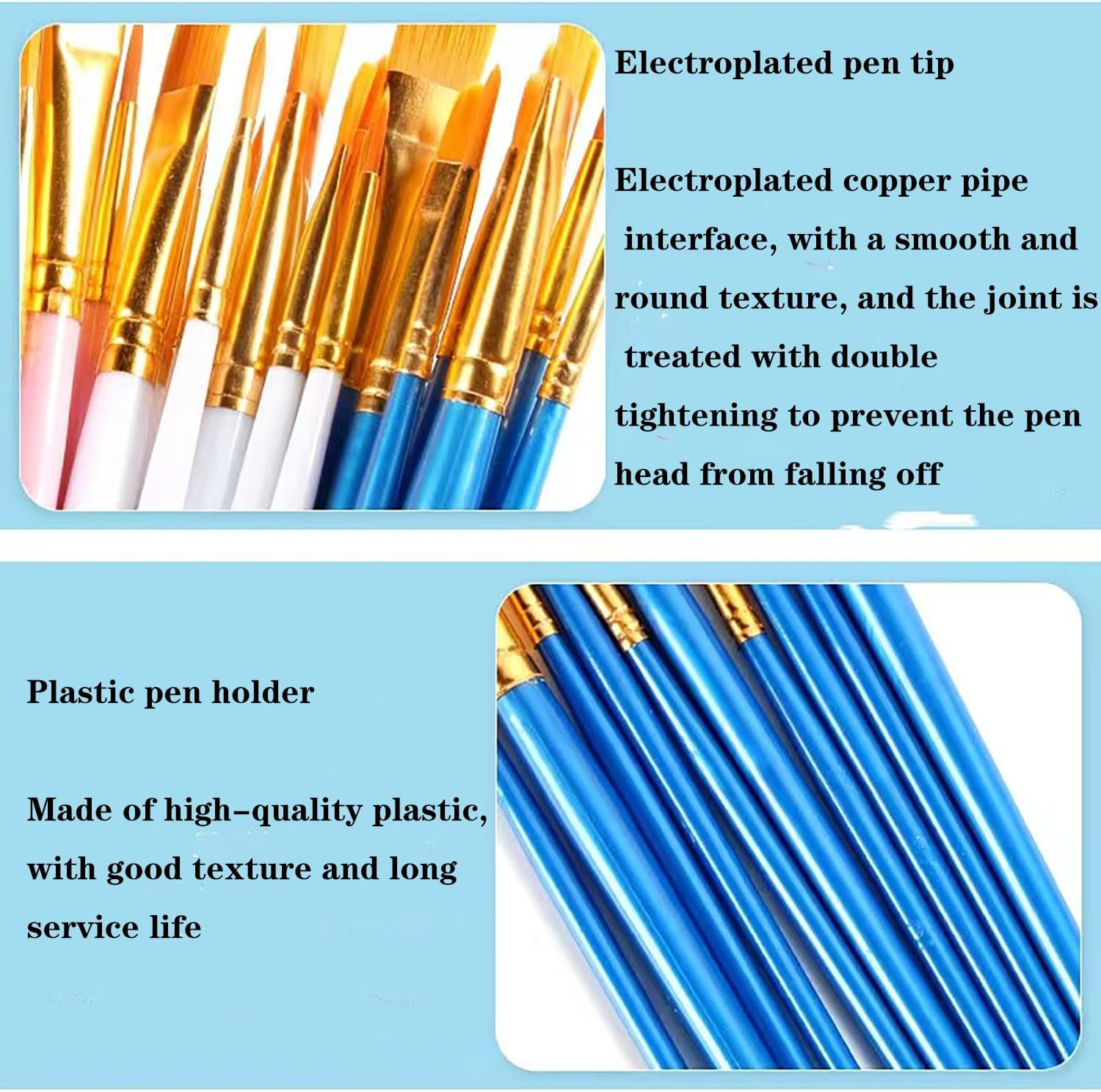 Paint Brush Set Plastic Art Painting Watercolor Painting Brush Oil Painting Brush (Blue) image number 1