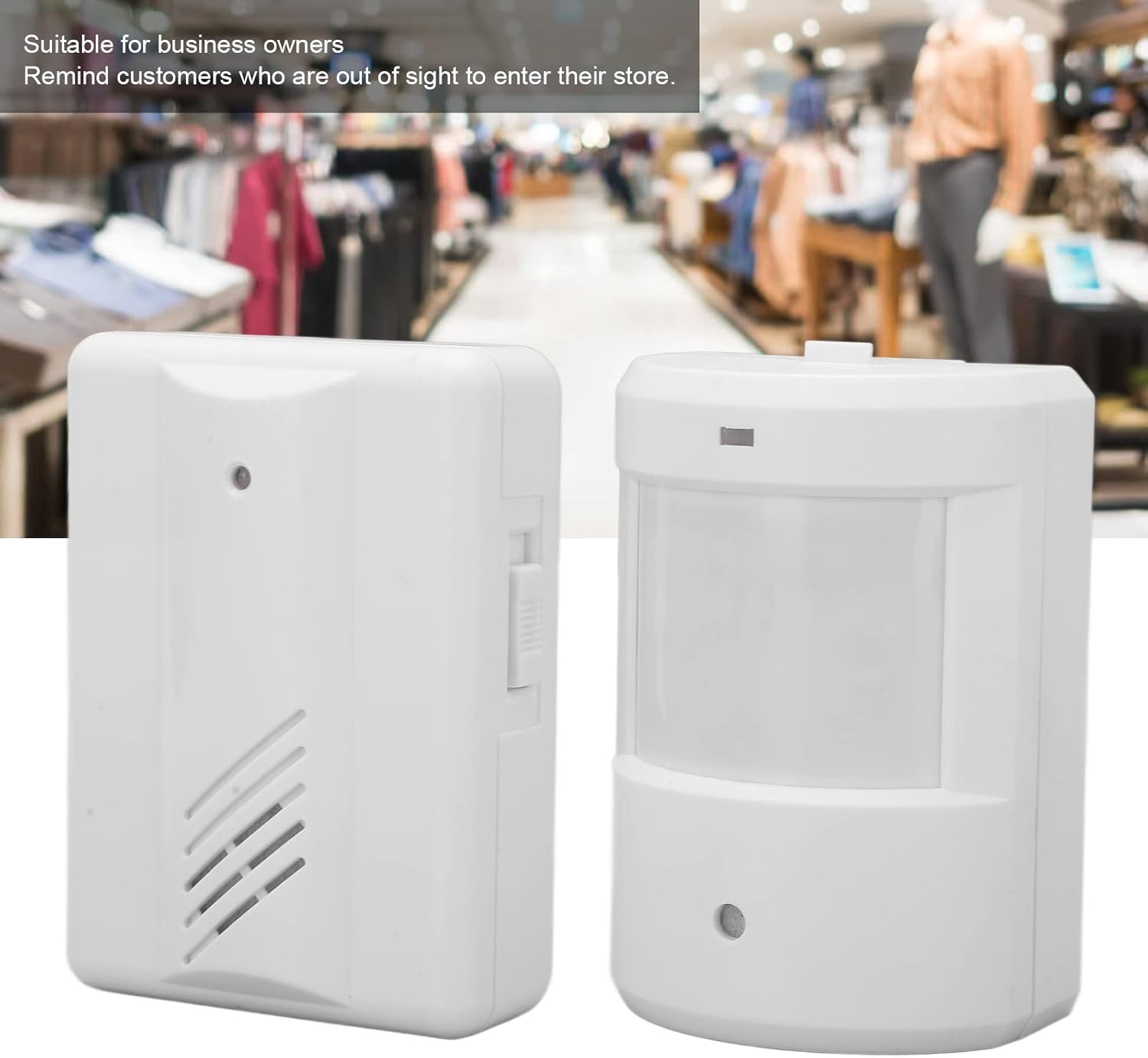 Wireless Motion Sensor Door Chime, Infrared Induction Weatherproof Shop Store Office Home Front Door Entry Welcome Reminding Doorbell, Security Alarm Chime Driveway Alert image number 5