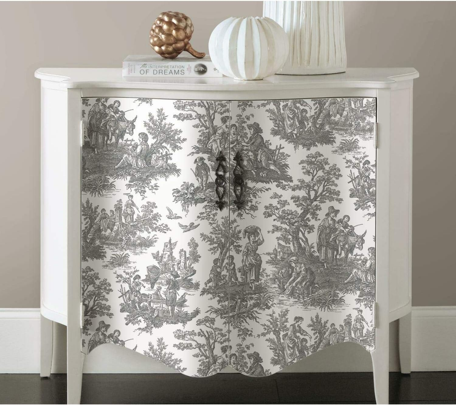 Waverly Country Life Toile Peel and Stick Wallpaper - Red, White image number 4