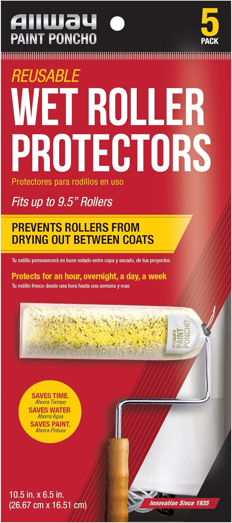 Allway Paint Poncho Pon-Rl Roller Cover Paint Poncho, Size, Blue Packaging