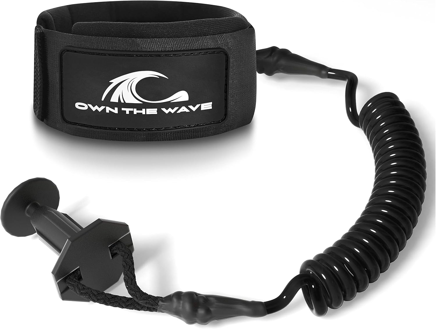 Own the Wave Bodyboard Leash &ndash; Premium Coil 4Ft Coiled Wrist Boogie Board Leashes with Plug