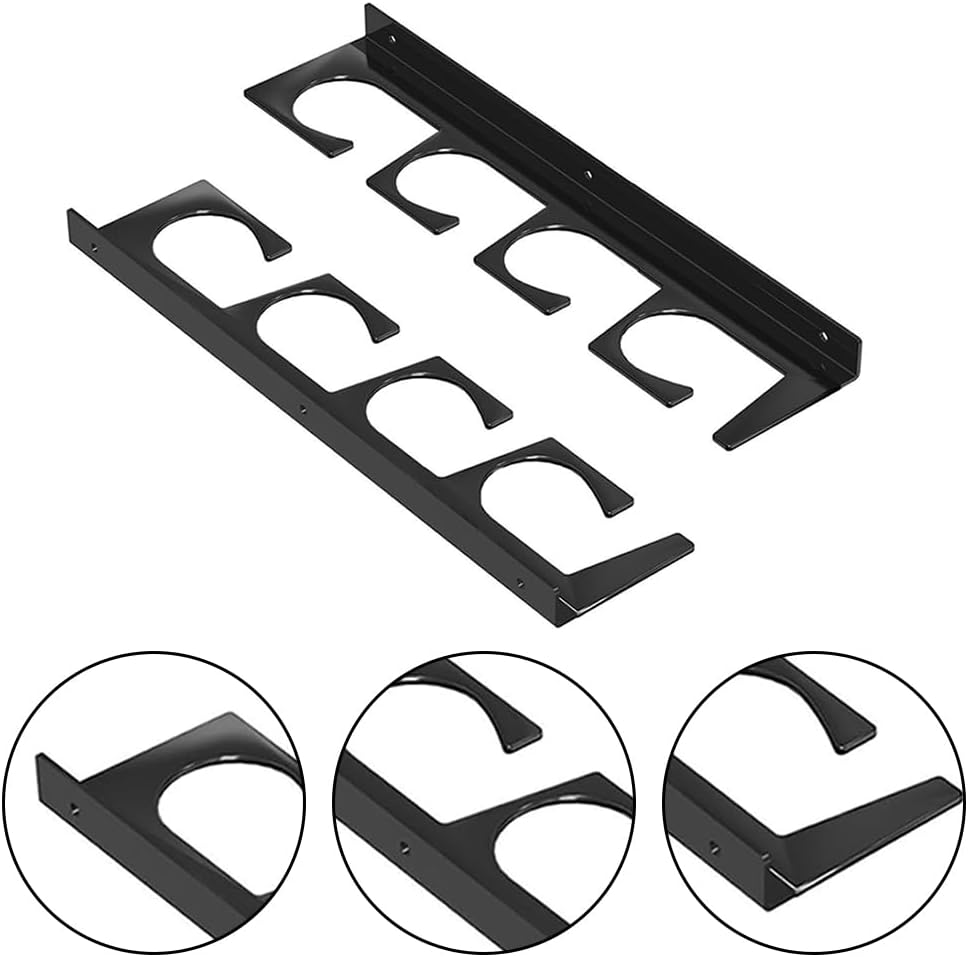 Horizontal Fishing Rod,4 Pack Fishing Rod Holder,Wall Mounted Brackets,Fishing Pole Display Stand,Hanging Storage Rack, for Garage,Wall, Ceiling image number 4