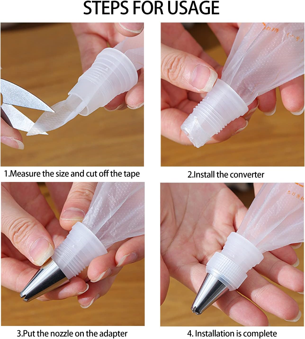 TORMEN Thickened Pastry Piping Bags, 16 Inch Anti-Burst Disposable Icing Cake Decorating Bag(50 Pcs, Clear image number 1