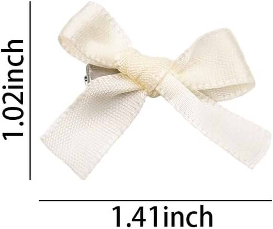 Small Hair Bow Clip Accessories Set for Women Girls Mini Hair Barrettes for Fine Hair Flower Girl Hair Bow Clip Halloween Hair Clips Tiny White Christmas Hair Ribbon Bow Hair Clips for Girls Party - Black Small Hair Bow Clip image number 6
