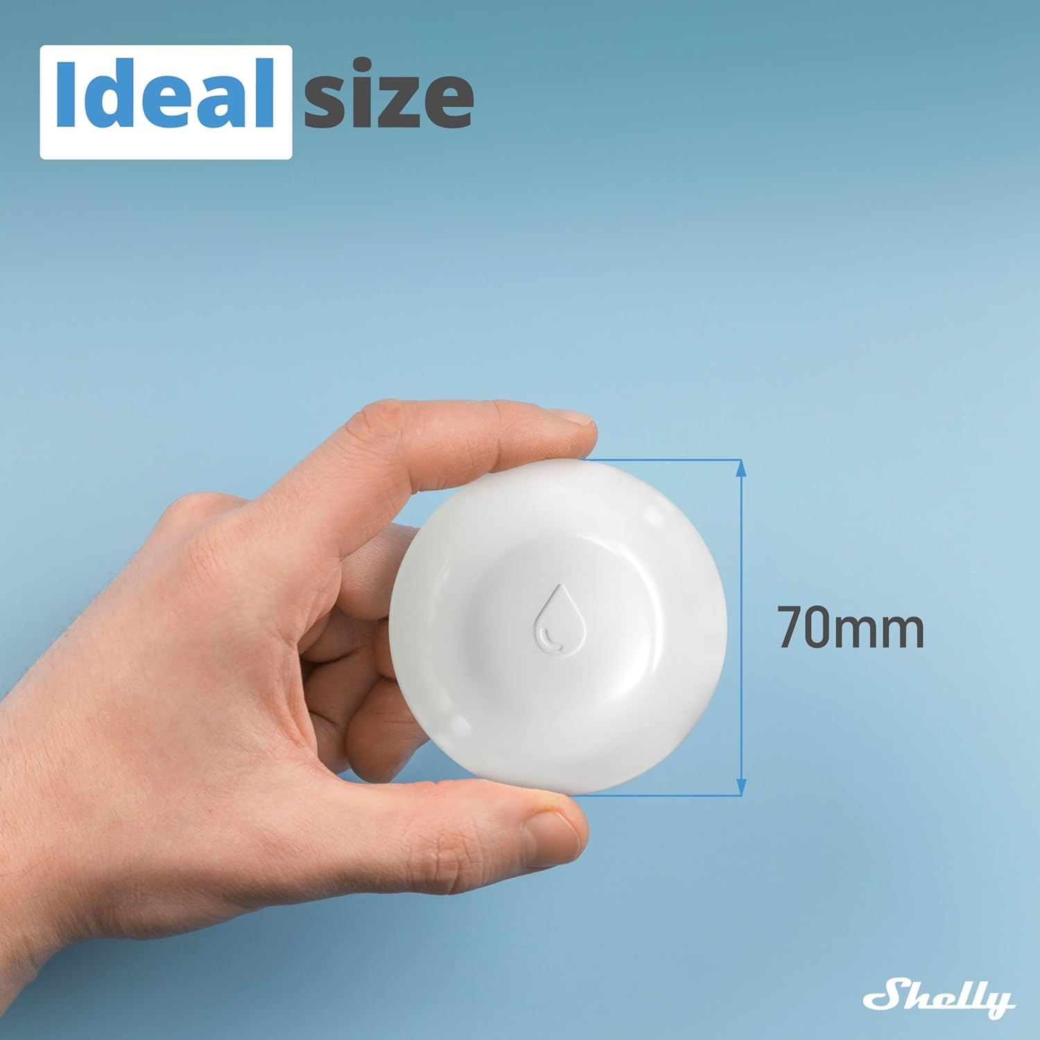 Shelly Flood | Wireless Flood Sensor with Temperature Measurement | Home Automation | Ios Android App | Dripping & Leaking Alarm | Floor Heating Control | Compact Design | Easy to Use image number 5