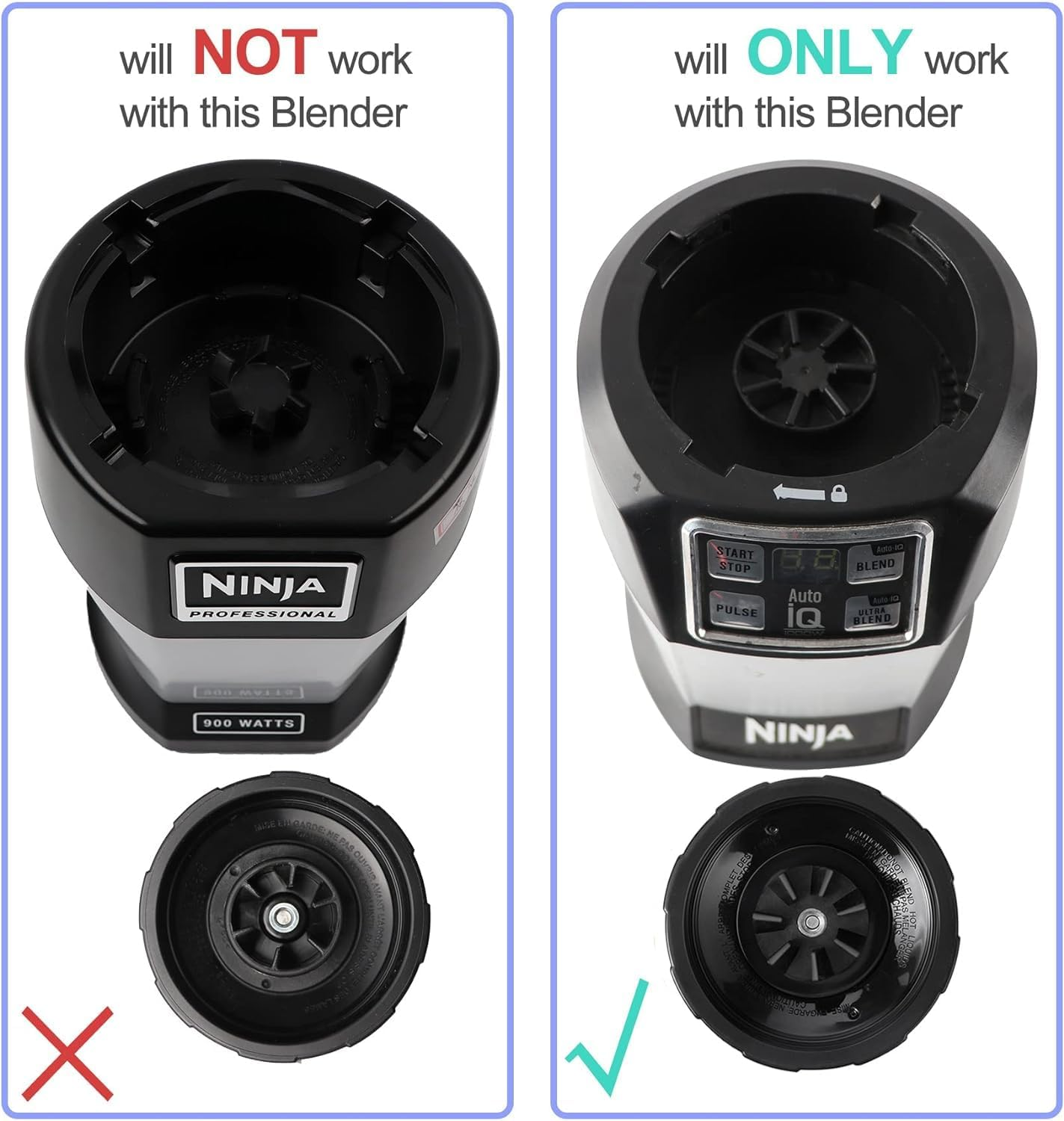 Blender 7 Fin Extractor Blade Assembly with Rubber Gasket Compatible with Nurti Ninja Blender Automatic Iq BL480 BL482 BL642 BL682 NN102 image number 3