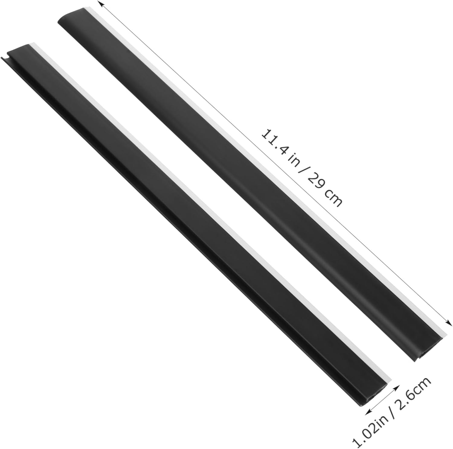 CRILSTYLEO 2Pcs Replacement Dustpan Plastic Lip Strips Edge Protectors for Brooms Garbage Shovels Versatile Cleaning Tool with Cut to Design image number 6