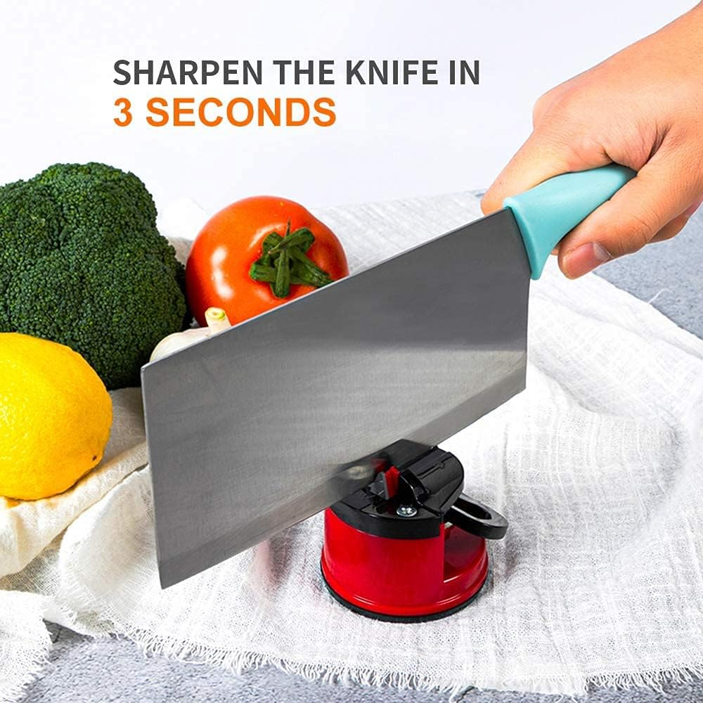 Small Knife Sharpeners, Professional Knife Sharpening Tool Helps Repair, Restore and Polish Blades,Non-Slip Suction Cup Design,Safe and Easy to Use,Suitable for All Blade Types image number 3