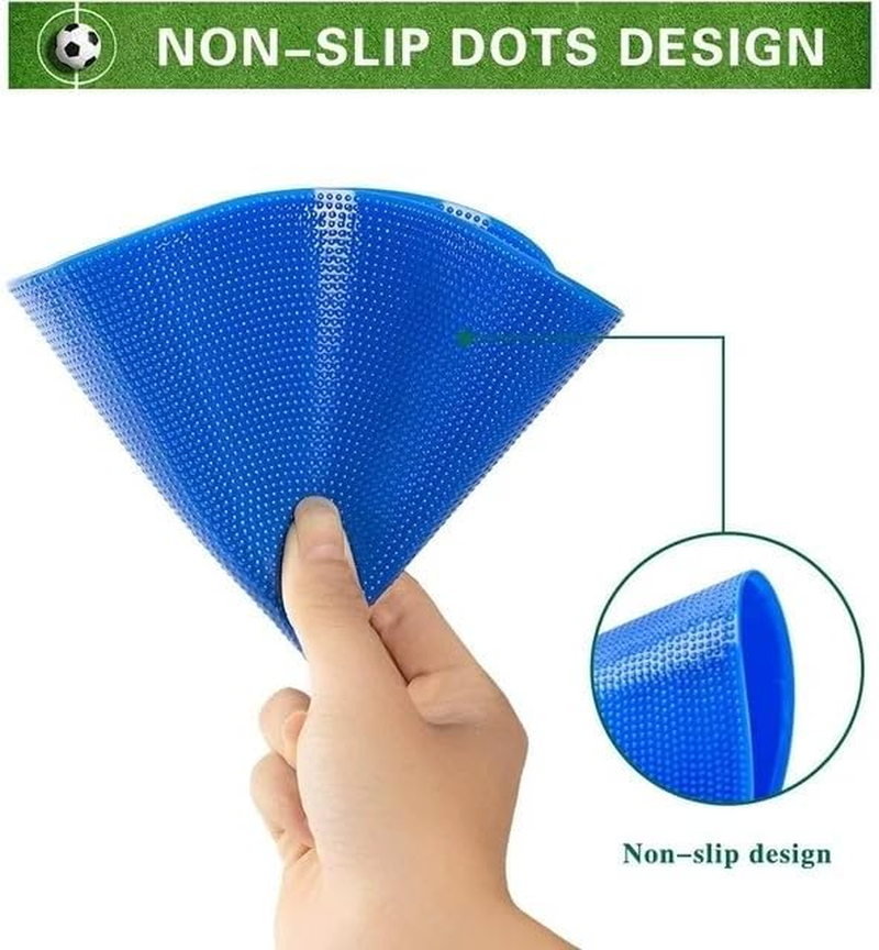 30Pcs Spot Markers 9 Inch Non Slip Agility Dots Flat Field Cones Circles Rubber Floor Dots for Sports Soccer Basketball Training, Gym Training image number 5