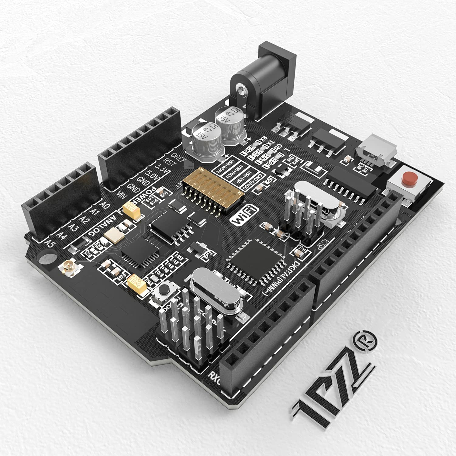 1PZ UNO-R32 UNO R3 Wifi Atmega328P + Wifi + ESP8266 Nodemcu 32MB Memory USB-TTL CH340G Compatible for Arduino image number 1