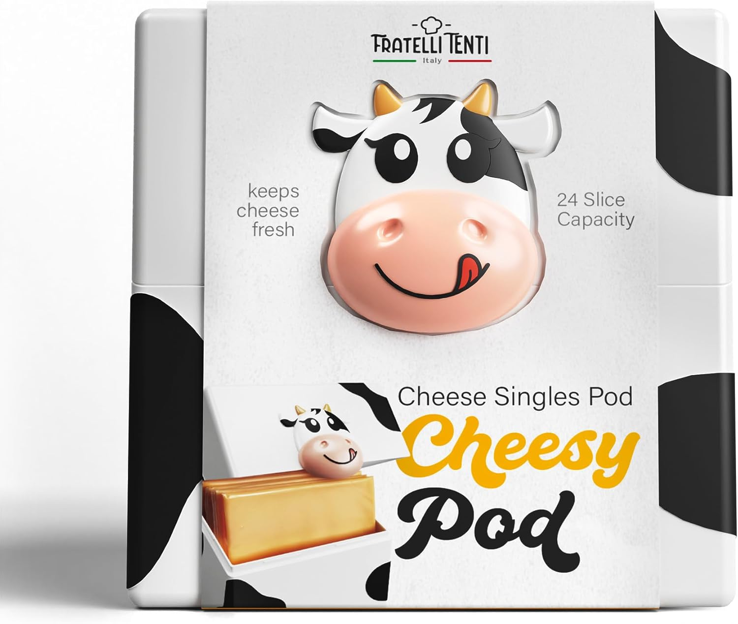 Cheesy Pod &ndash; Sliced Cheese Container for Fridge - Airtight, Bpa-Free Plastic Storage for Deli Cheese Slices &ndash; Stackable, Dishwasher-Safe, and Odor-Free &ndash; Keeps Cheese Fresh Longer image number 2