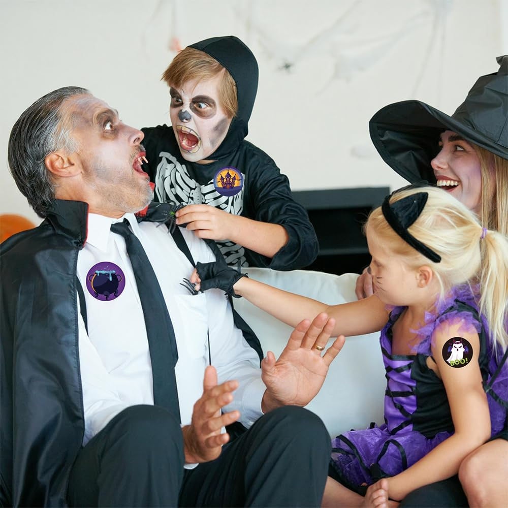 AUTOWT Halloween Stickers, 1000 PCS Halloween Pumpkin Bat Spider Cute Stickers Roll with 16 Patterns, Decorating Stickers for Laptop Water Bottle Crafts Scrapbooking for Adults Teens Gifts image number 2