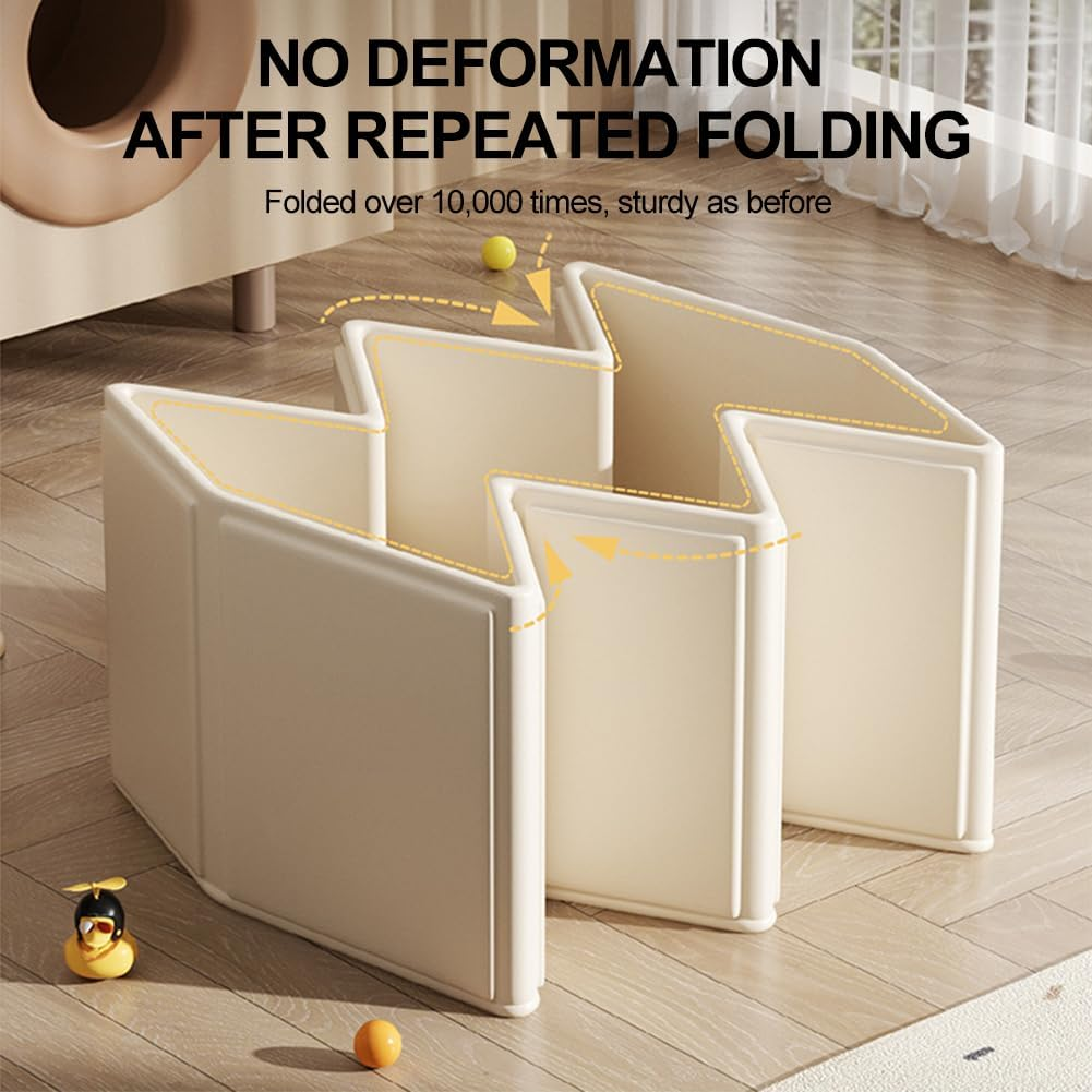 Xoxomeg Baby Bathtub, Portable Baby Tub, Quick Pop up Non Inflatable Bathtub Space-Saving, Durable Baby Tubs for 0~8 Years Old Infants and Toddler (White) image number 2