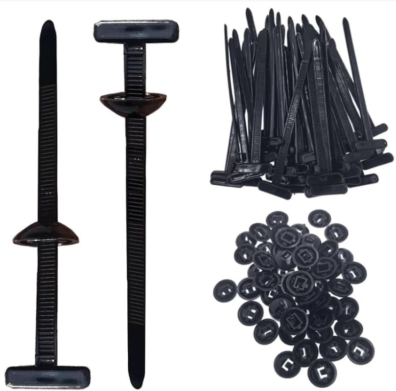 RUOXGZP Nylon Universal Cable Tie Buckle, Heavy Duty Self-Locking Nylon Zip Ties Holder, Automobile Parts Fixing Zip Ties, High Heat | Durable | Replaces Screws, Fast Repair and Fix Tool (50PSC) image number 5