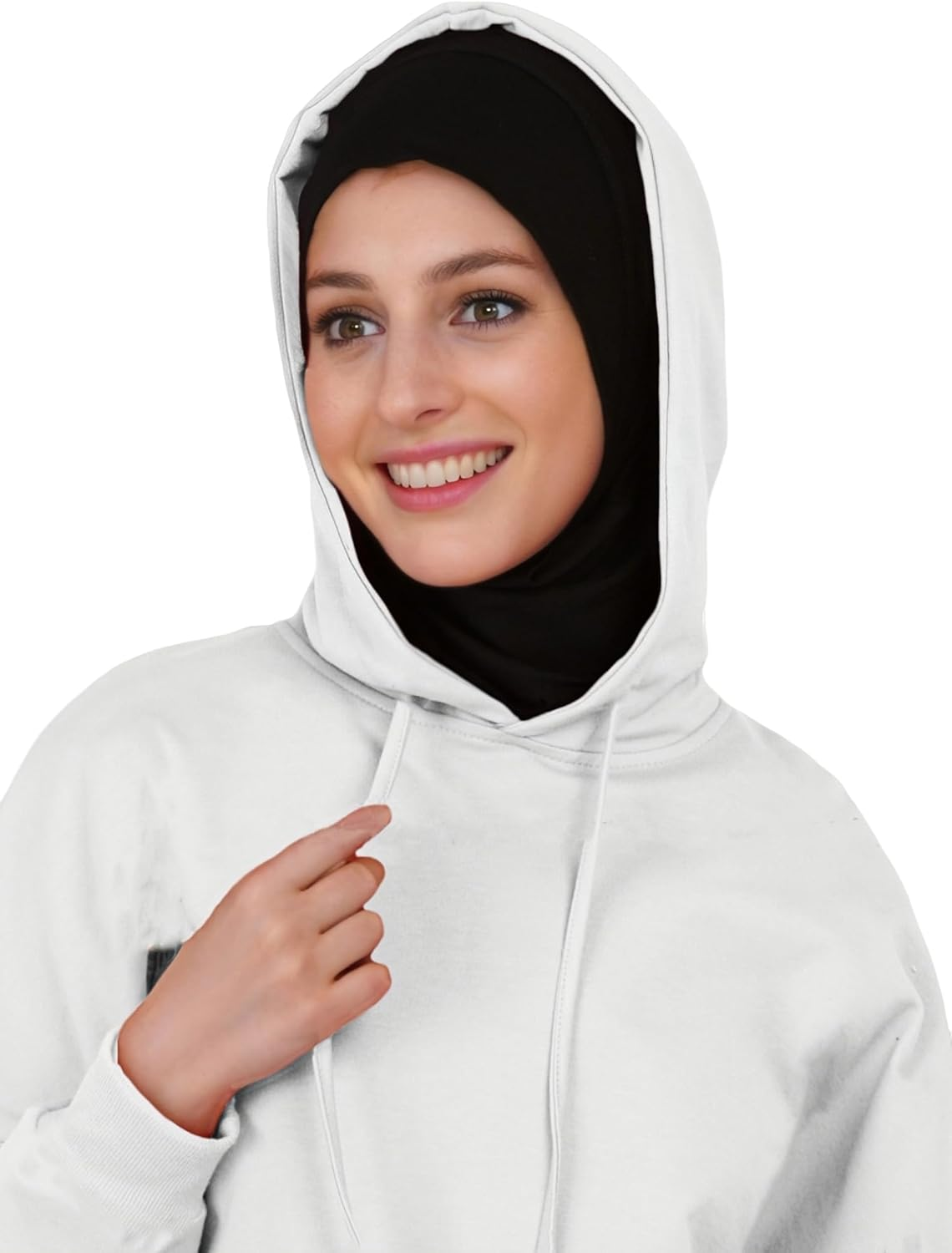 Lina & Lily Modal Jersey Muslim Amira Instant Hijab Scarf One Piece Ready-To-Wear - Beige image number 3