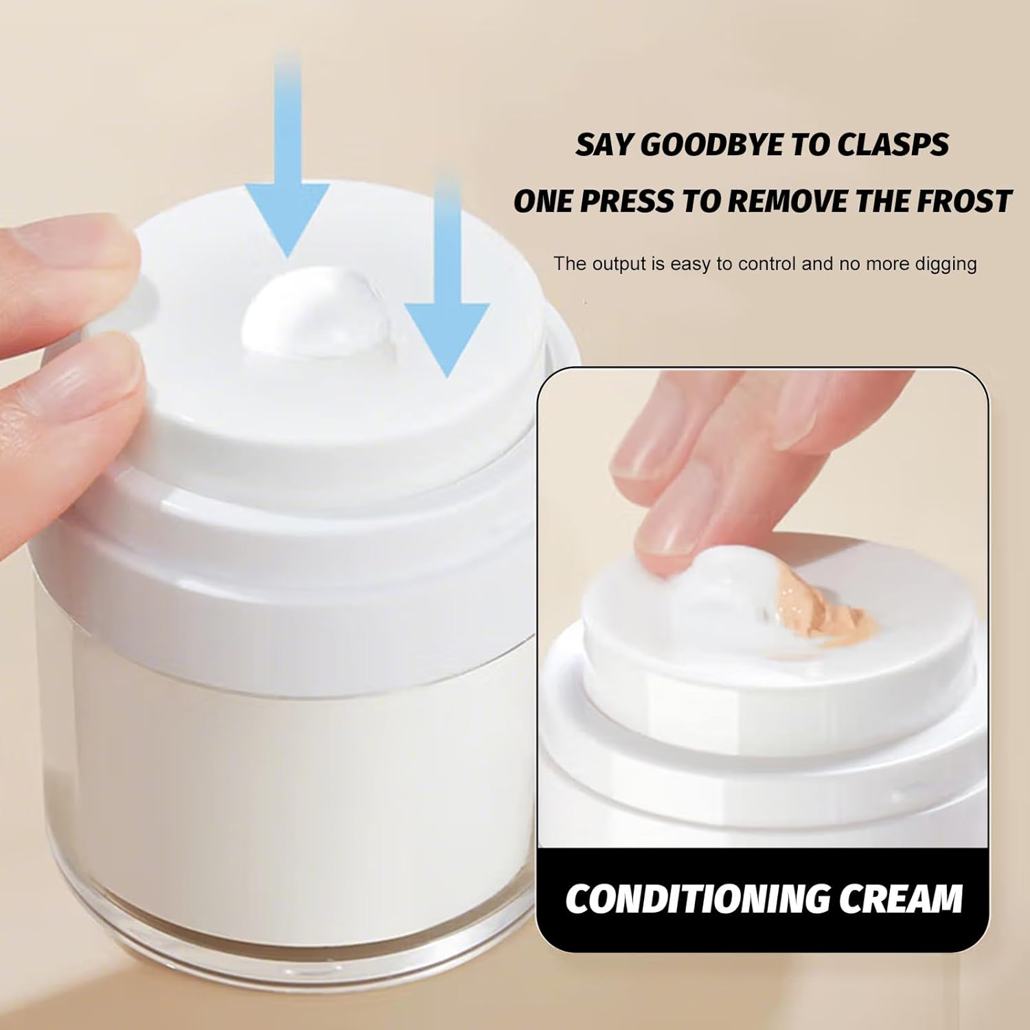 6PCS Airless Pump Jars Set Travel Essentials (15Ml+30Ml+50Ml) X2 &ndash; Vacuum Cream Containers for Skincare, Leakproof & Lightproof Travel Cosmetic Bottles image number 4