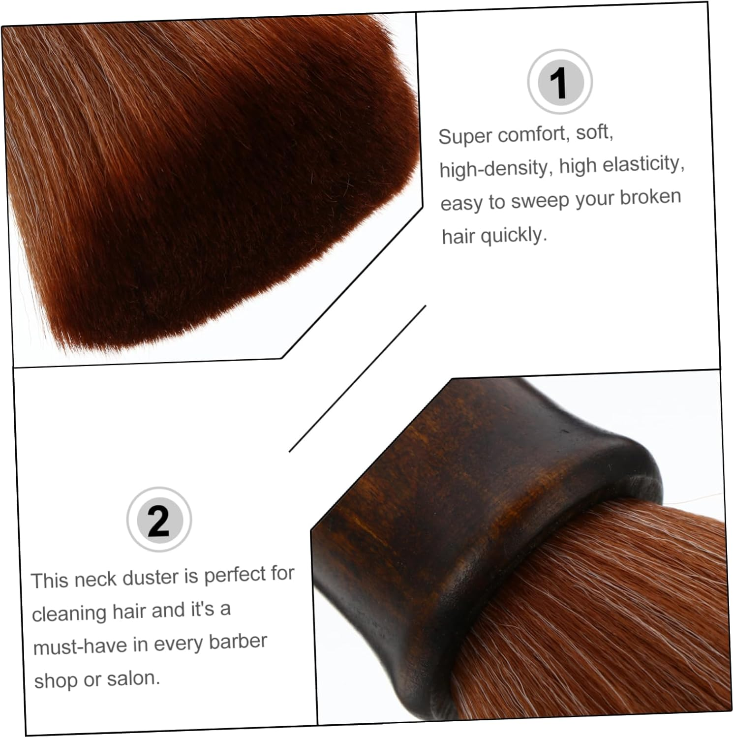 Ipetboom 3Pcs Travel Hair Brush Cleaning Barber Easy to Clean Comfortable for Stylists image number 6