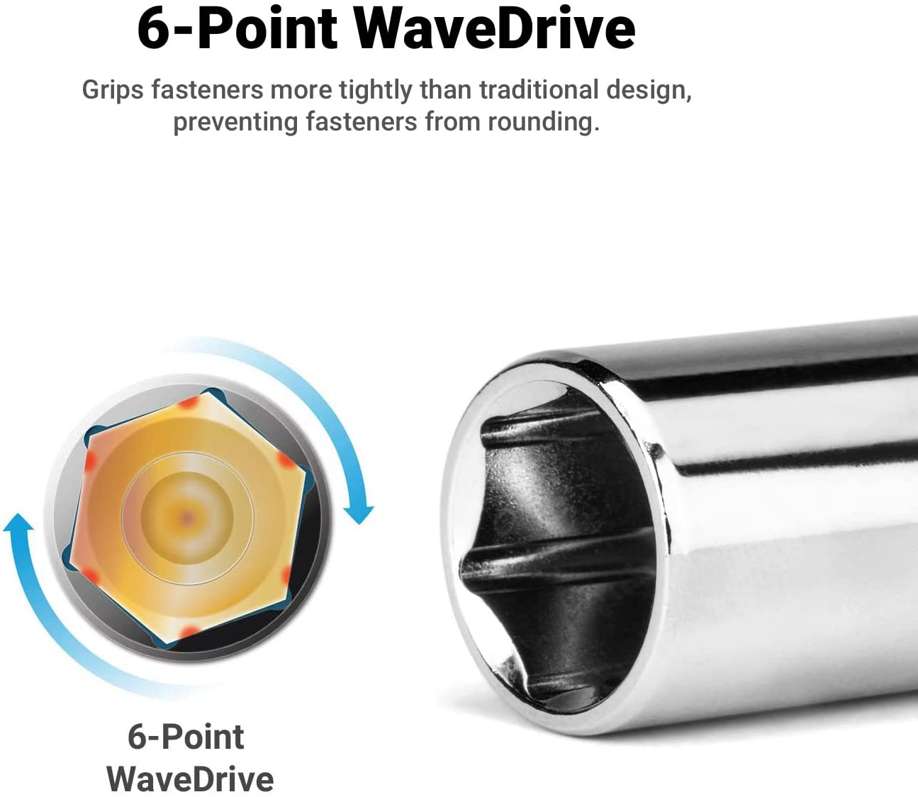 Capri Tools 3/8 In. Drive Shallow and Deep Chrome Socket Set, 6-Point, 5/16 to 1 In, 24-Piece image number 4