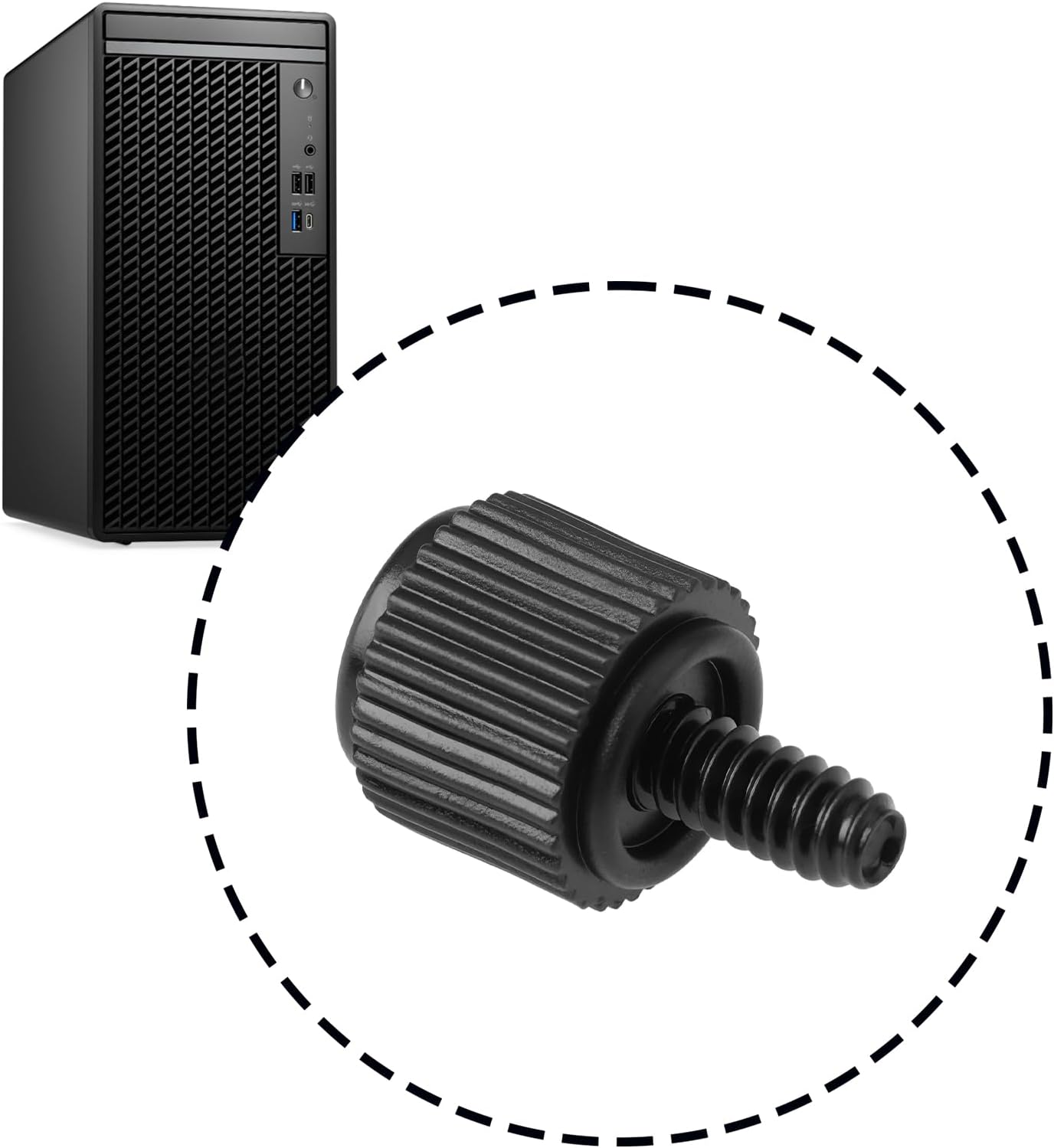 50Pcs 6-32 PC Computer Case Thumb Screws 6X7X10Mm for Computers of Various Brands 6X7X10Mm Black image number 6