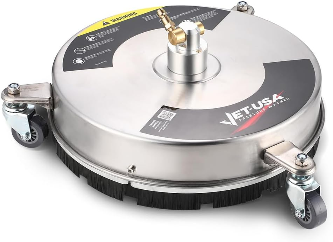 Jet-Usa 15" Stainless Steel Pressure Washer Surface Cleaner, 1/4" Fitting image number 1