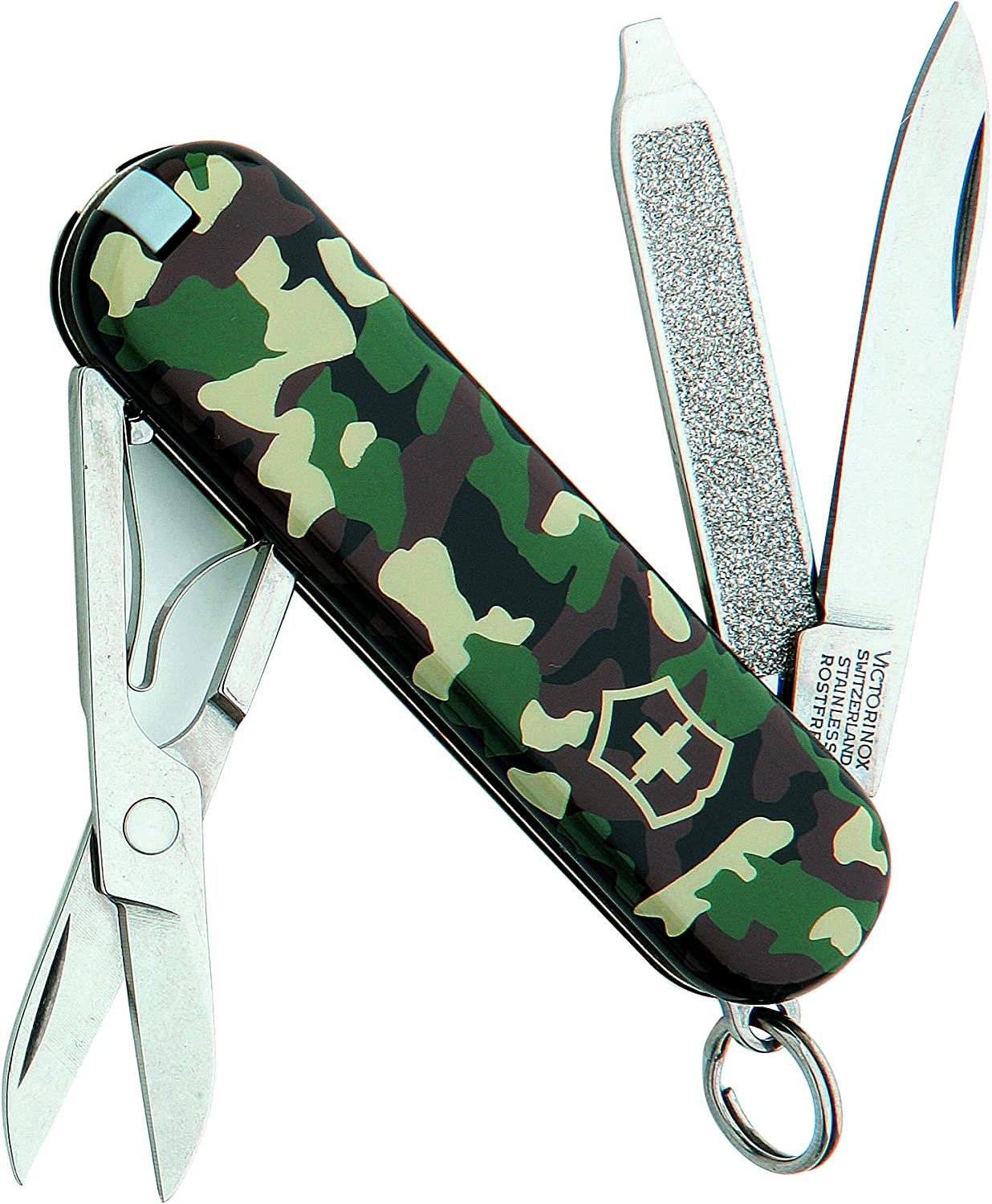 Victorinox Swiss Army Pocket Knife Classic SD with 7 Functions, Red, Blister Pack Packaging