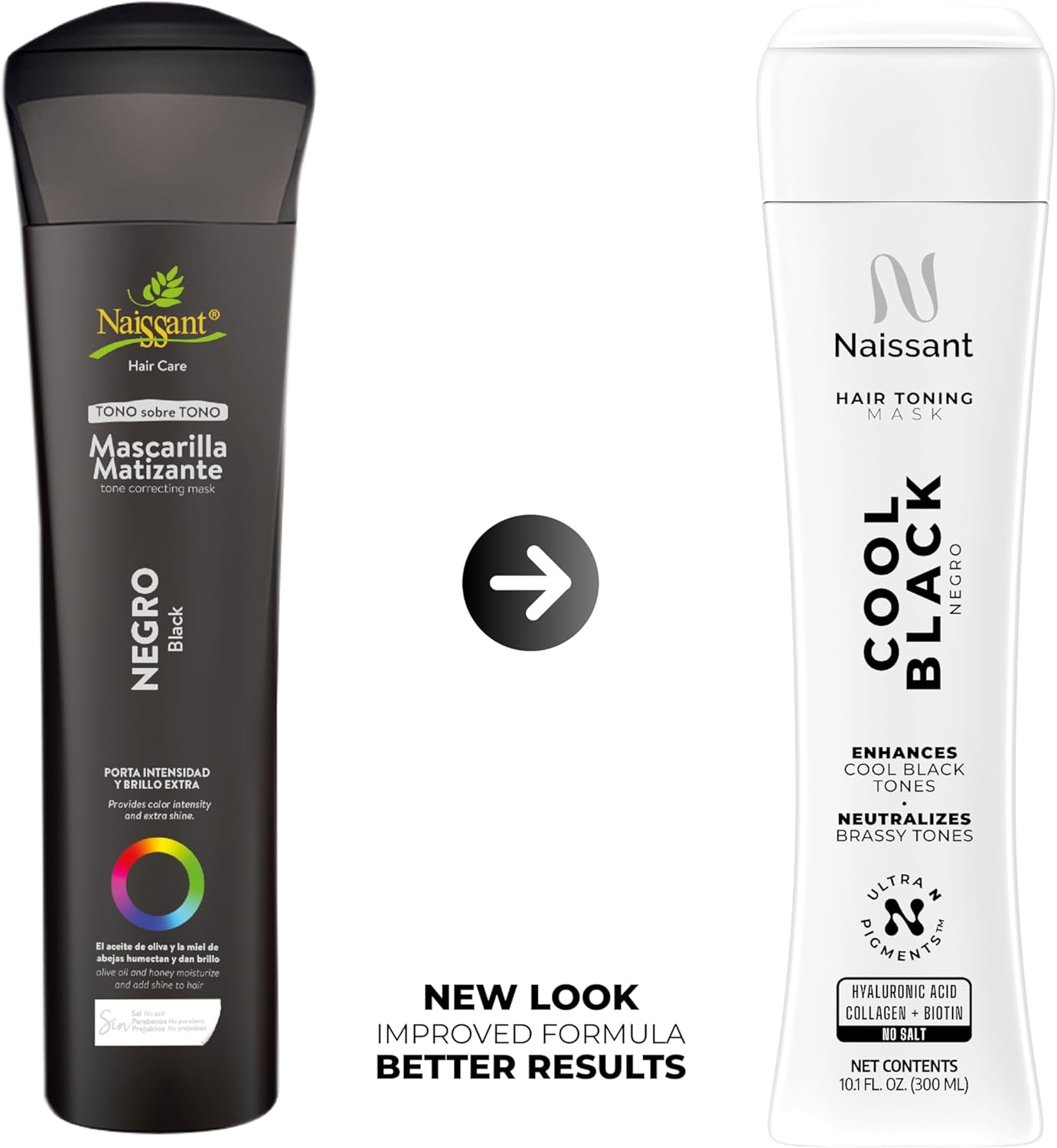 Naissant Cool Black Hair Toning Mask | Ultra High-Purity Pigments | Neutralizes Red & Orange Undertones | Hyaluronic Acid, Collagen & Biotin | Paraben, Ammonia & Sulfate Free | 10.1 Fl. Oz image number 1