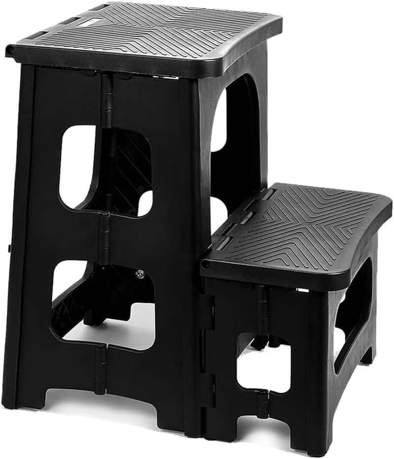 2-Step Stool Foldable,Folding Step Stools,Non-Slip Folding Step Stool,Foldable Plastic Stool,Lightweight Portable Step Stool,For Adults or Kids for Kitchen/Home/Bathroom image number 5