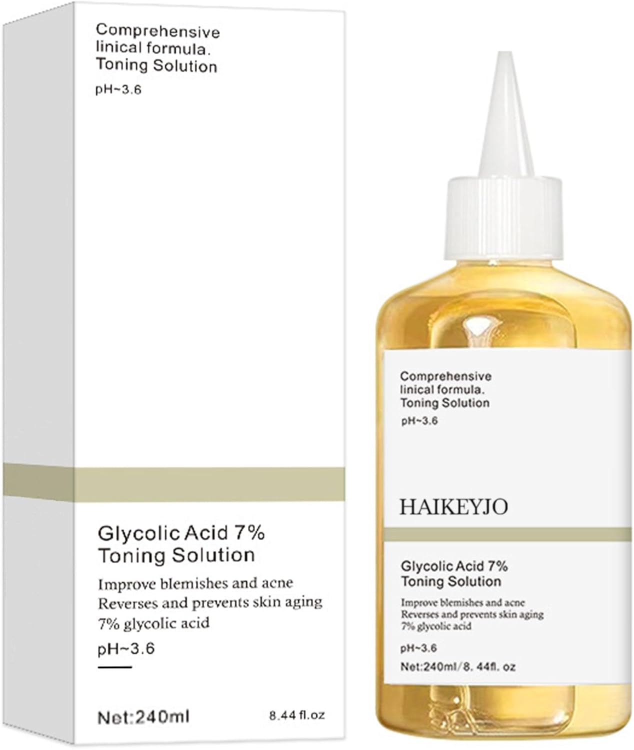 Glycolic Acid 7% Exfoliating Toner for Hydrating & Smoothening, Multi-Functional Gentle Serum for Face, Body & Underarms, Help with Skin for Women & Men - 240Ml (8.44 Fl Oz) image number 4
