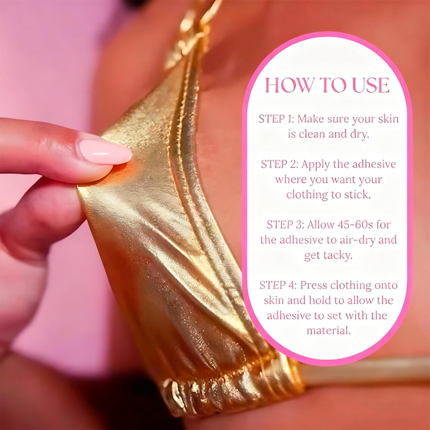 FLYTIN Body, Body Adhesive Glue, Make-Up Skin Glue for Clothes, Sweat Proof & Easily Washable, for Clothes to Stay in Place image number 3